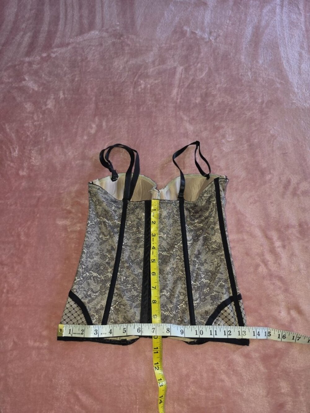 Aerie Lace Underwire Boned Bustier Demi Corset Adjustable Straps Small - Picture 5 of 9